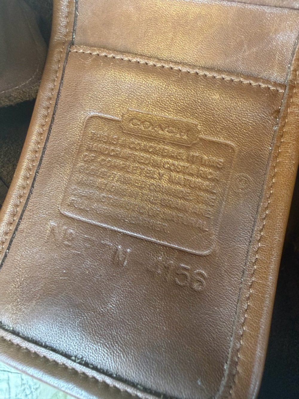 Vintage Coach BELTED BUCKET POUCH Soho 4156 Tanned Leather 90s Crossbody Bag - Picture 13 of 16